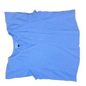 Universal Thread Women's Blue V-Neck Blouse